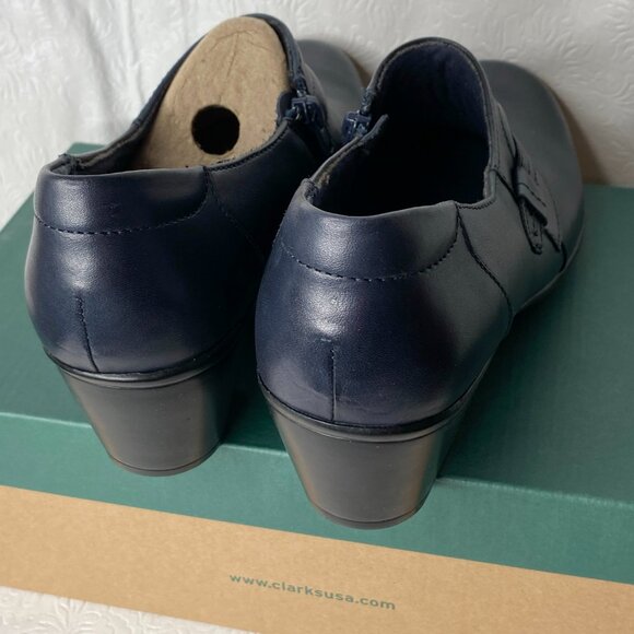 Clarks Ingalls Twist Ankle Boot Size 9.5N Navy - Picture 8 of 10